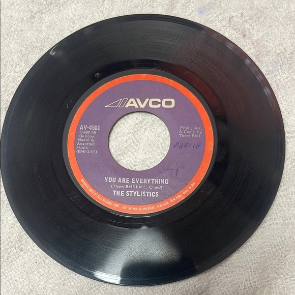 Avco Records Other - The Stylistics 45 rpm AVCO vintage Vinyl Record
